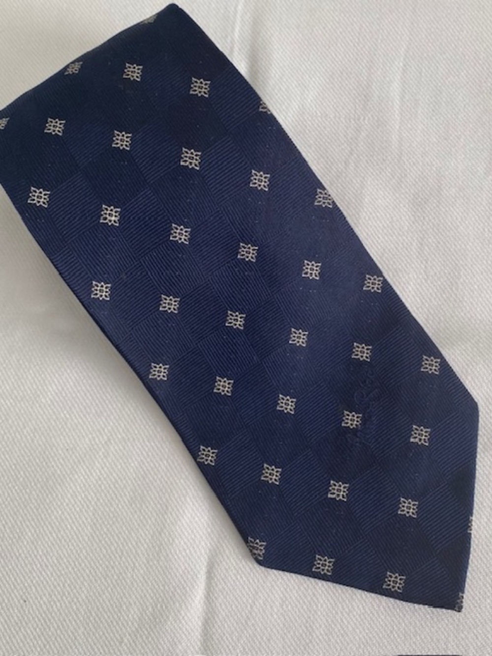 NINA RICCI Classic Navy Blue LUXURY Silk Tie